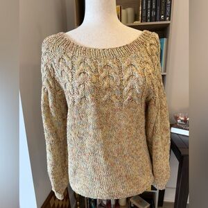 Vintage Oversized Women's Multicolor Knit Sweater Medium